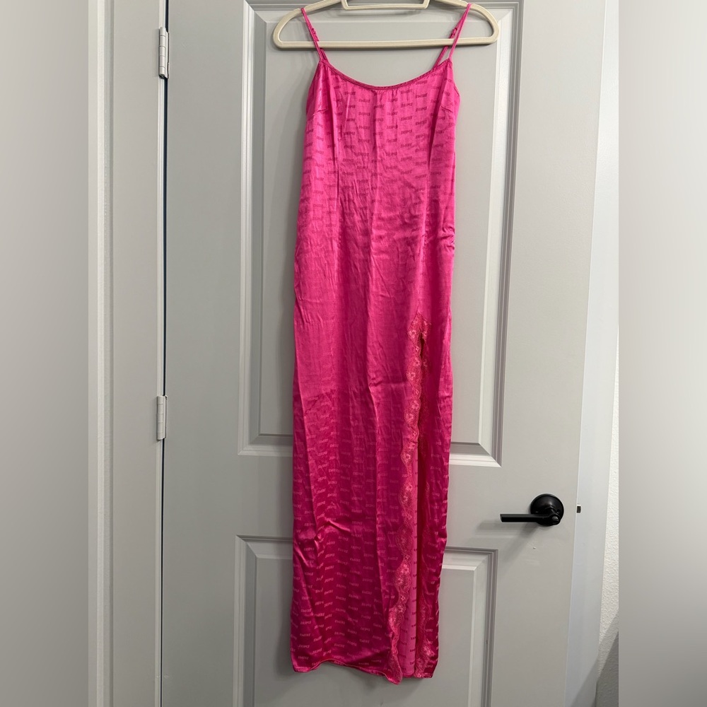 Skims Silk Pink Nightgown Dress